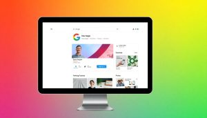 Tela inicial de perfil Google em computador